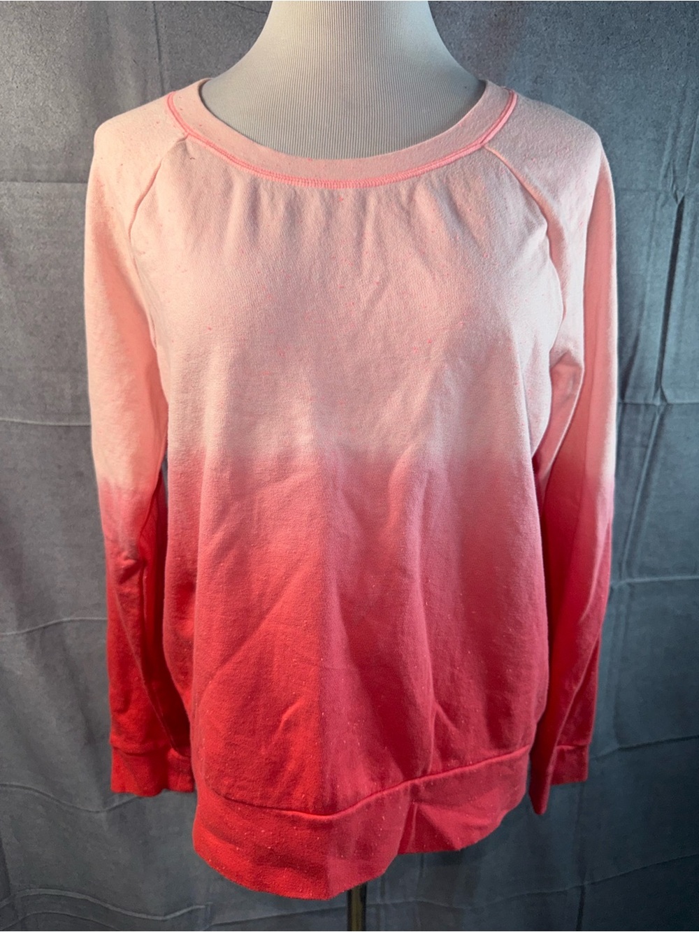 1407-Massimo Pink Ombre Crewneck Pullover